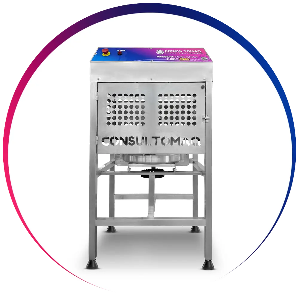Masseira 25kg Consultomaq, para produção de massa e recheios motores industriais.