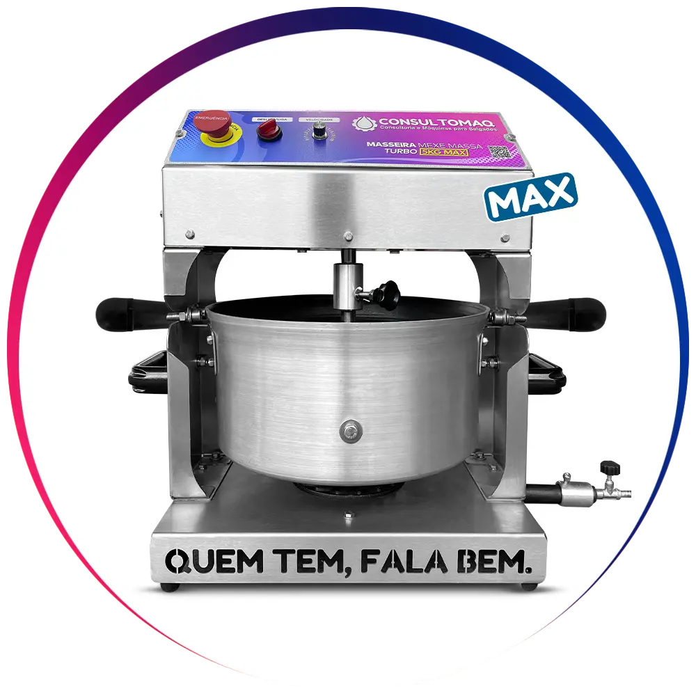 Masseira 5kg Consultomaq, para produção de massa e recheios.